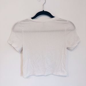 NWT LF Ribbed White T Shirt